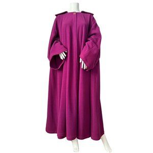 Thierry Mugler Vintage Violet Purple Cape Coat Size 38 S/M